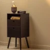 Nachtkommode in Schwarz - Borkata