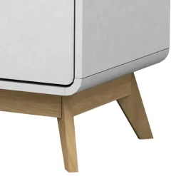Nachtkommode in Weiß mit Eiche - Kolreva