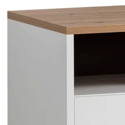 Nachtkommode in Weiß mit Wildeiche - Ambreros