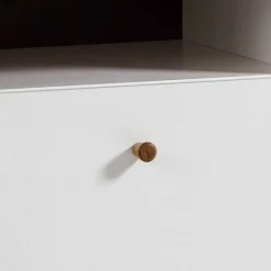 Nachtkommode in Weiß mit Wildeiche - Ambreros