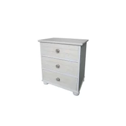 Nachtkommode Leviusa in Weiß Creme