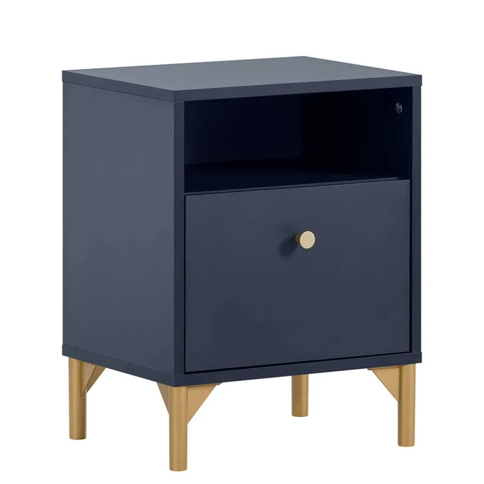 Nachtkommode mit Fach und Schublade - Inbano