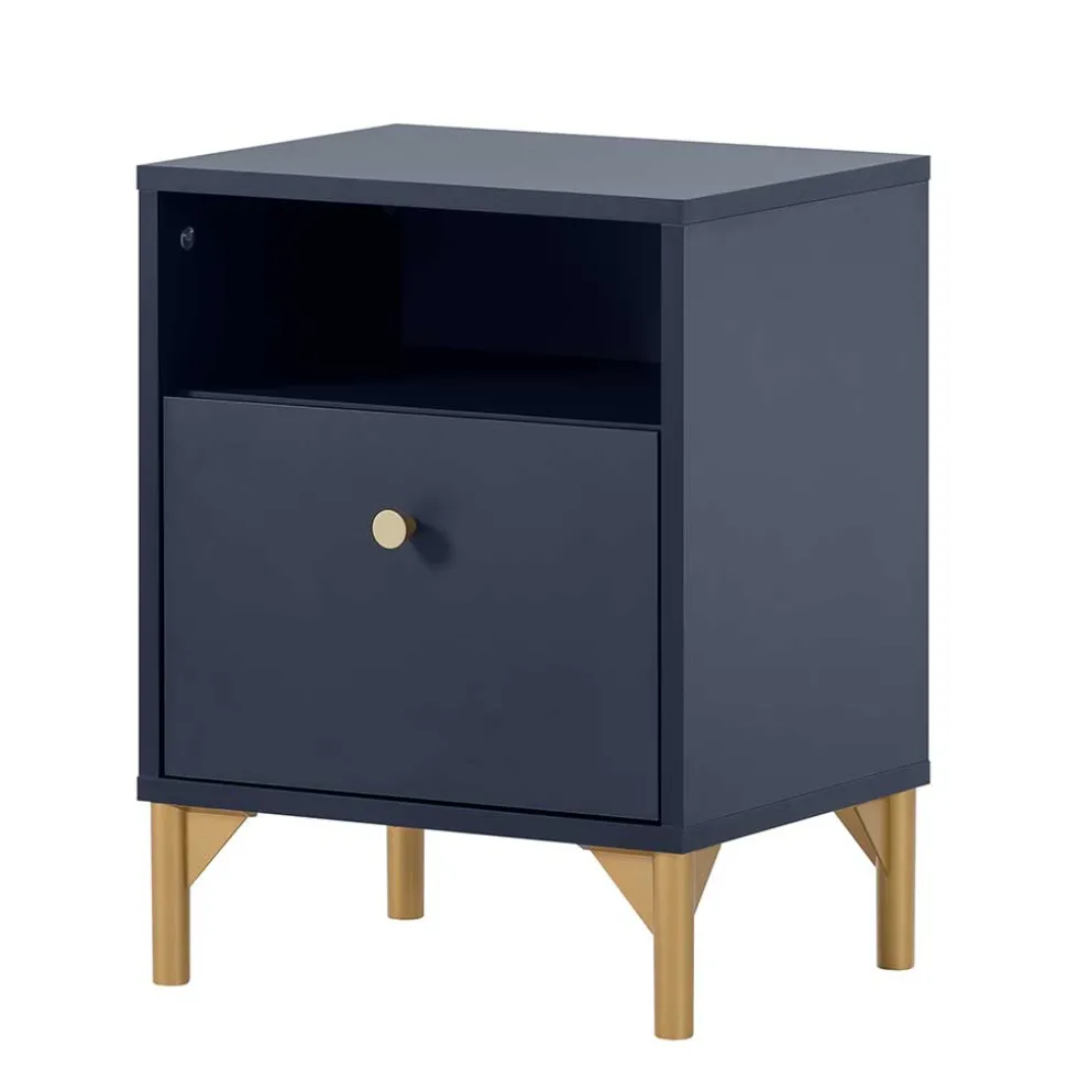 Nachtkommode mit Fach und Schublade - Inbano