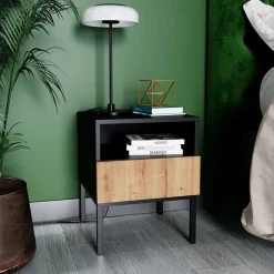 Nachtkommode mit Fach und Schublade - Cavan