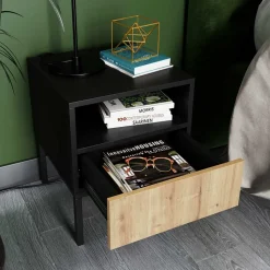 Nachtkommode mit Fach und Schublade - Cavan