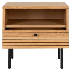 Nachtkommode mit Fach und Schublade - Virona