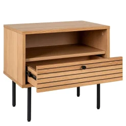 Nachtkommode mit Fach und Schublade - Virona