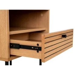 Nachtkommode mit Fach und Schublade - Virona