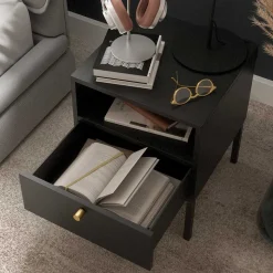 Nachtkommode mit Fach und Schublade - Groot