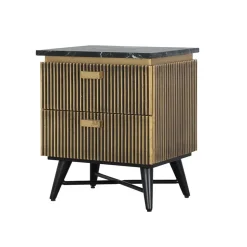 Nachtkommode mit Marmorplatte - Hayato