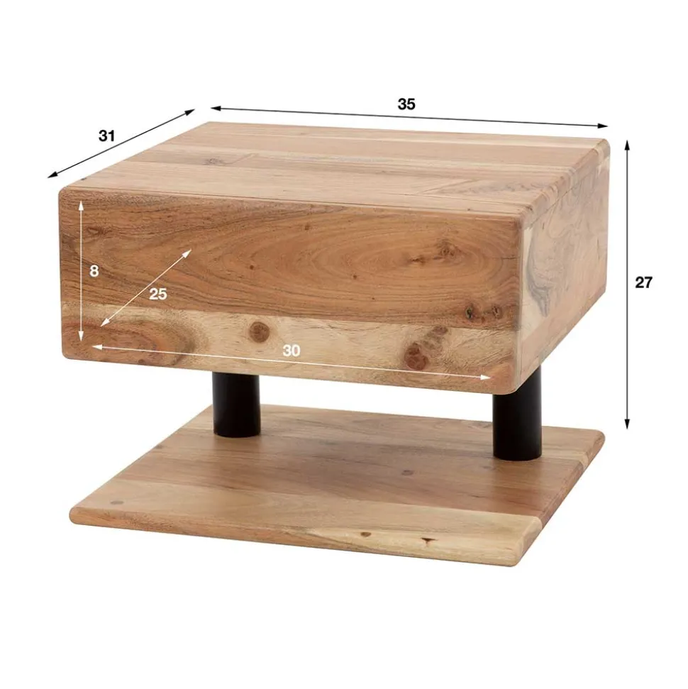 Nachtkommode mit Schublade & Ablage - Arwen
