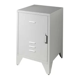 Nachtkommode mit Tür in Grau - Grandios