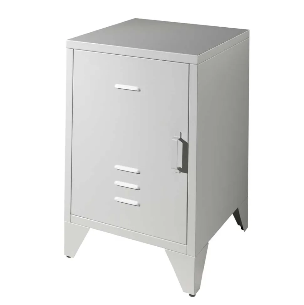 Nachtkommode mit Tür in Grau - Grandios