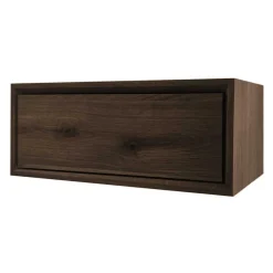 Nachtkonsole aus Eiche Rauchfarben Dunkel - Basin