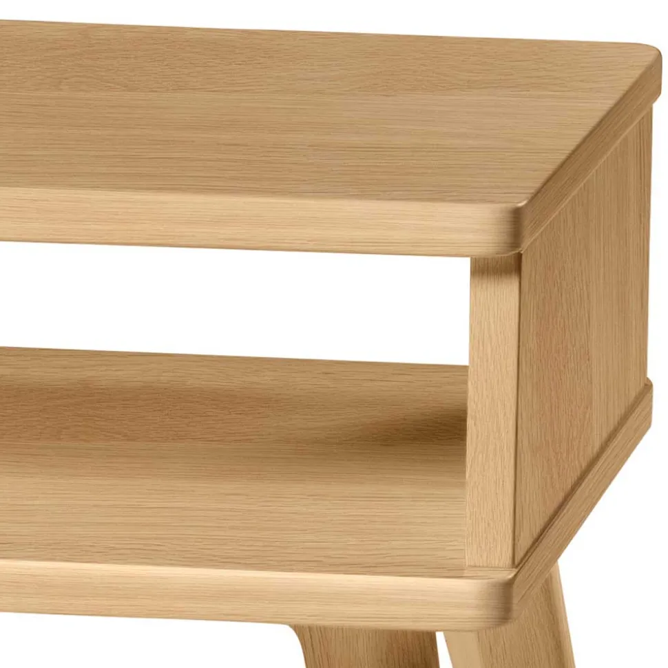 Nachtkonsole aus Holz Eiche hell - Ilatada