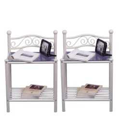 Nachtkonsole Barret in Weiß