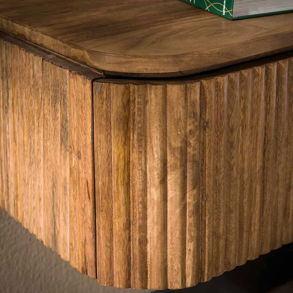 Nachtkonsole für die Wandmontage aus Massivholz - Izunamy