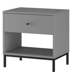 Nachtkonsole in Grau mit Schwarz - Lagista