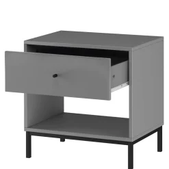 Nachtkonsole in Grau mit Schwarz - Lagista