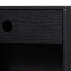 Nachtkonsole in Schwarz mit Furnier - Yalin