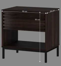 Nachtkonsole in Walnuss Holzoptik - Teleska