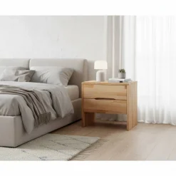 Nachtkonsole mit 2 Schubladen Bejaro aus massiver Kernbuche