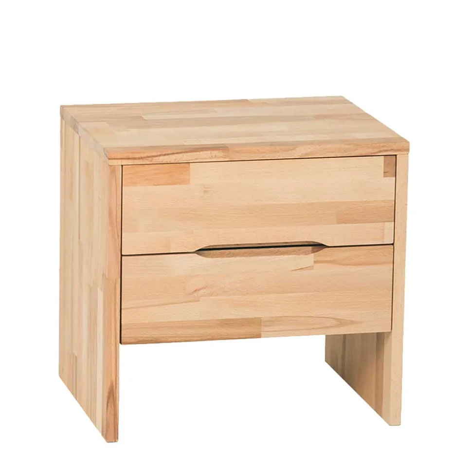 Nachtkonsole mit 2 Schubladen Bejaro aus massiver Kernbuche