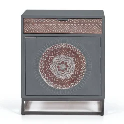 Nachtschrank - dekorativ mit Mandala - Mesusco