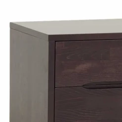 Nachtschrank aus Buche Wengefarben Jet mit 2 Schubladen