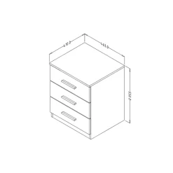 Nachttisch Kommode in Eiche Dunkel - Ceusenia