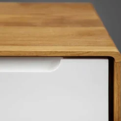 Nachttisch Kommode in Wildeiche & Weiß - Diesta