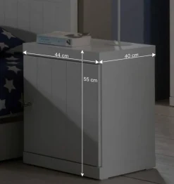 Nachttisch Maggy in Weiß