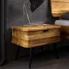 Nachttisch mit Schublade aus Wildeiche - Casarius