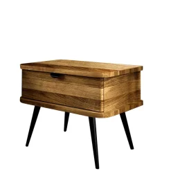 Nachttisch mit Schublade aus Wildeiche - Casarius