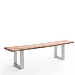 Naturkanten Esstisch-Bank in Akazie Natur - Fixum