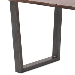 Naturkantentisch in Walnuss Braun Akazie - Genzema