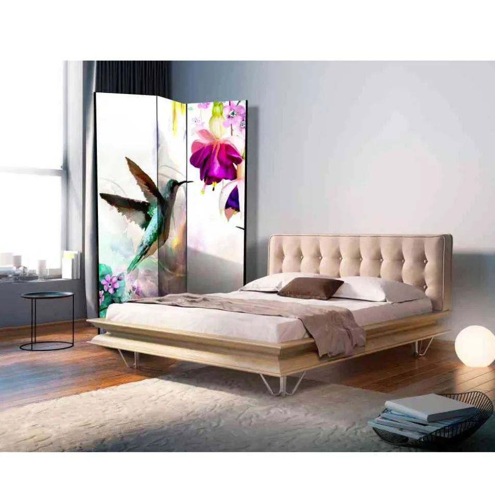 Naturmotiv Paravent Kolibri & Fuchsie - Joosu