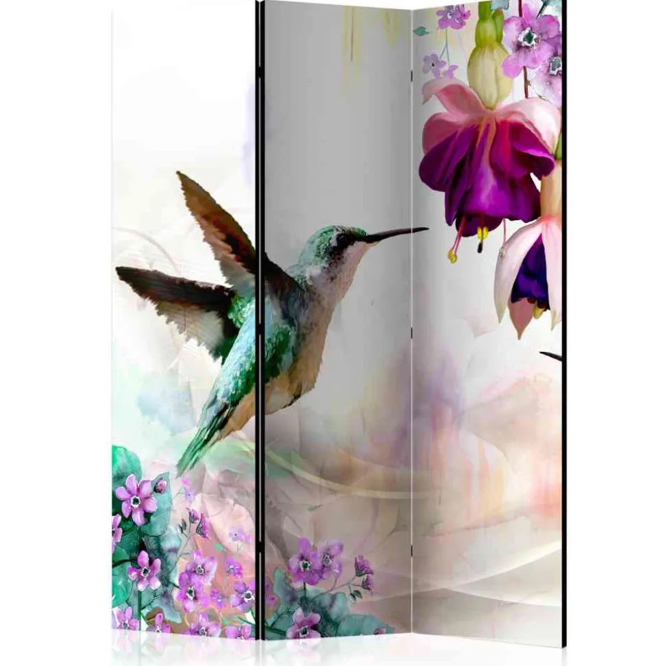 Naturmotiv Paravent Kolibri & Fuchsie - Joosu