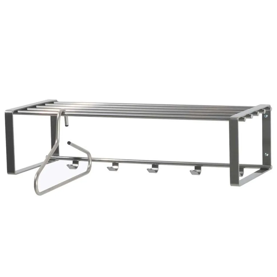 Nickelfarbene Hängegarderobe aus Stahl - Mazurra