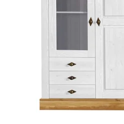 Niedrige Vitrine Sibiuta im Landhaus Look