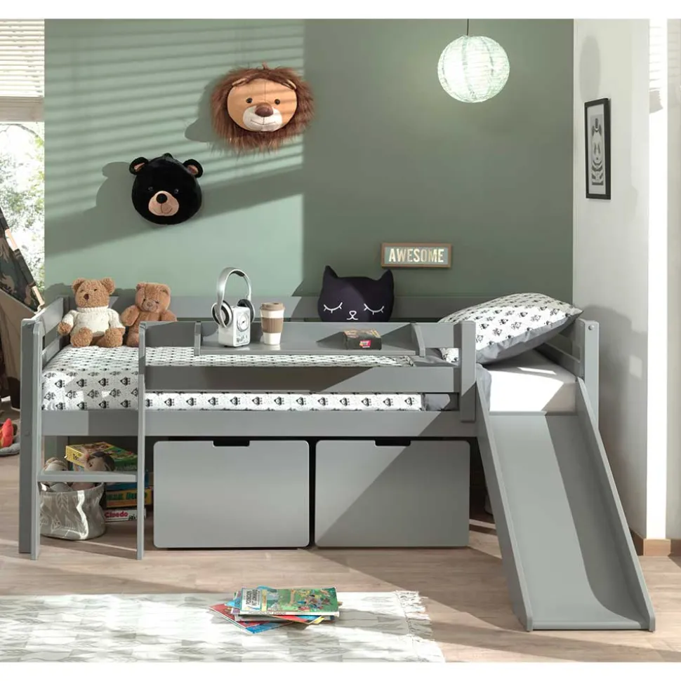 Niedriges Hochbett mit Rutsche - Jamaika