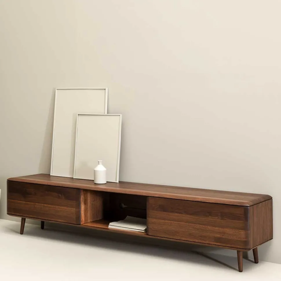 Nussbaum TV Board in Natur geölt - Rivossa