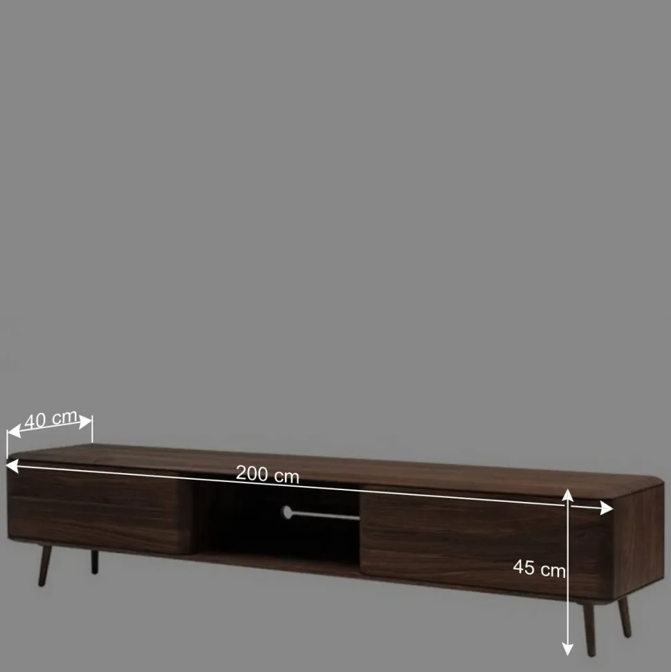 Nussbaum TV Board in Natur geölt - Rivossa