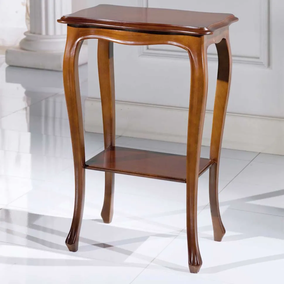 Nussbaumfarbener Beistelltisch Luvretto im Design Italienisch