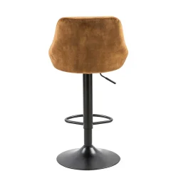 Ockerfarbene Barstühle mit Rauten-Steppung - Campitello (2er Set)