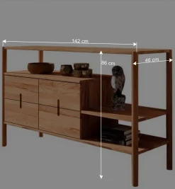 Offenes Designregal mit zwei Fächern - Indrya