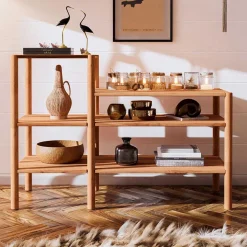 Offenes Holzregal aus Wildbuche massiv - Indrya