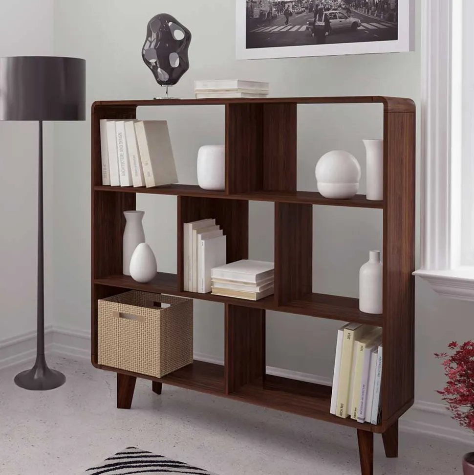 Offenes Regal in Walnuss Holzoptik - Pastilla