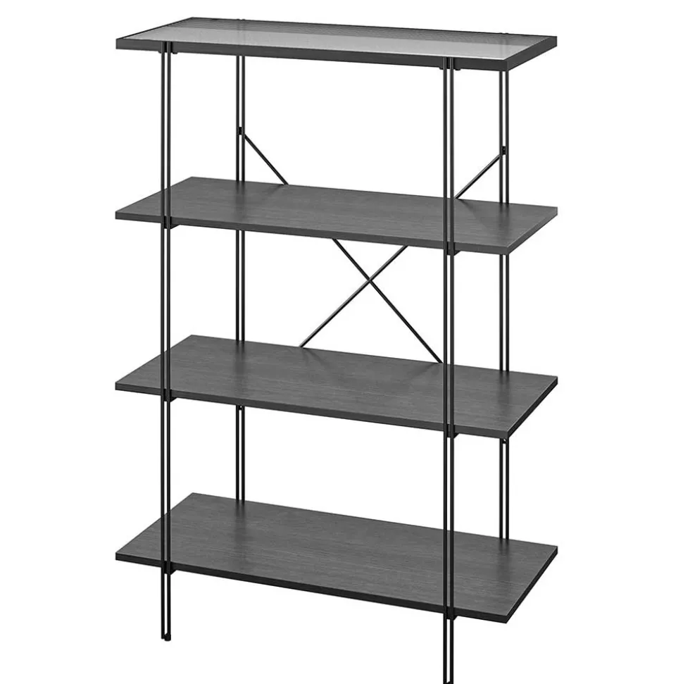 Offenes Regal mit Rillenstruktur Glas Boden - Pluggia