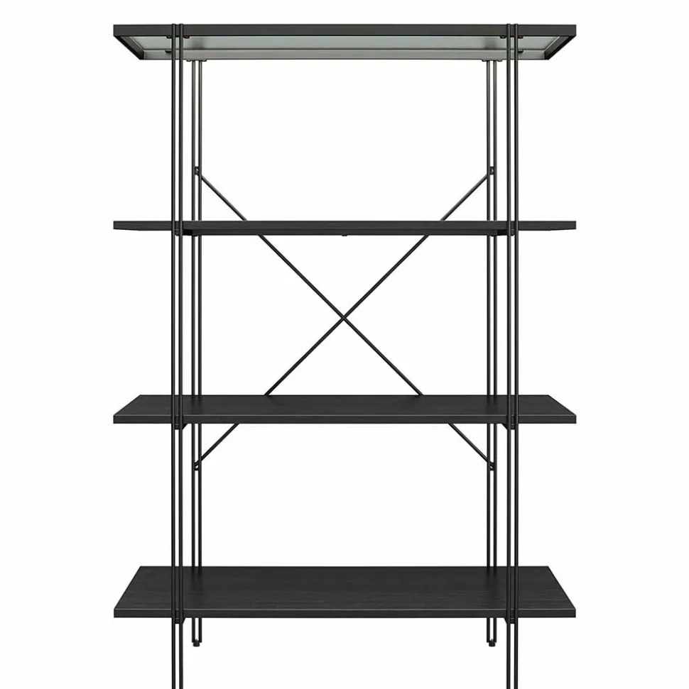 Offenes Regal mit Rillenstruktur Glas Boden - Pluggia